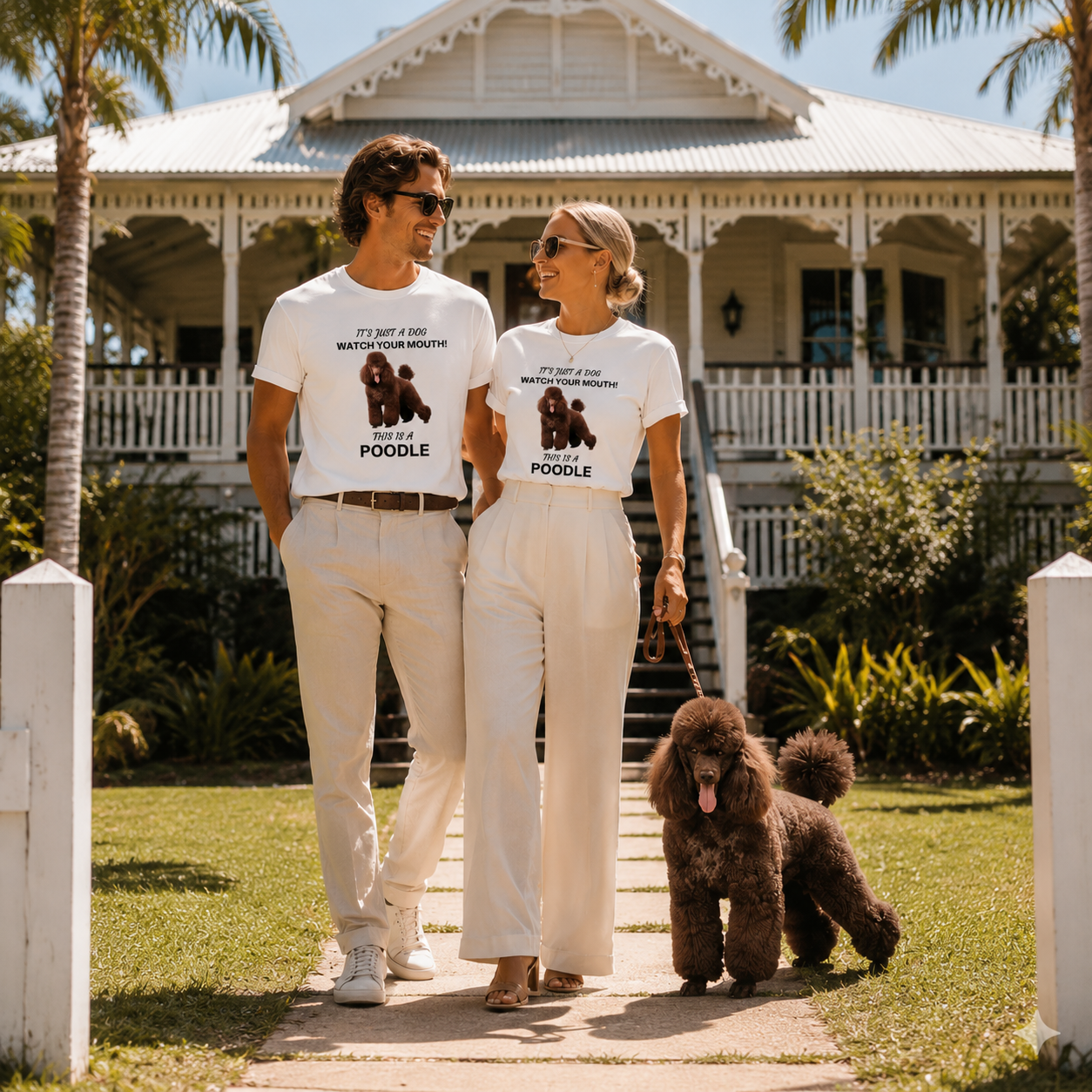 It’s Just a Dog - Watch Your Mouth! | Funny Poodle Unisex Fitted T-Shirt