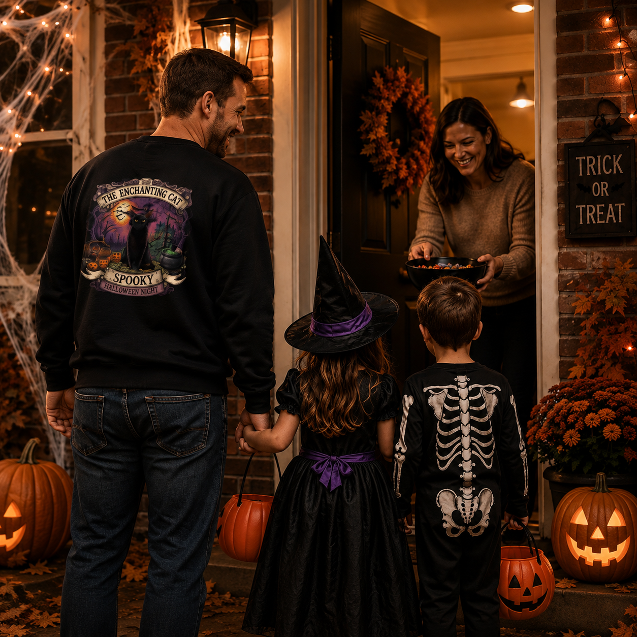 Spooky's bezauberndes Katzen-Halloween-Sweatshirt