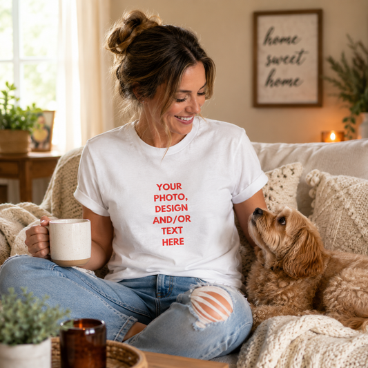 Custom Personalised Unisex T-Shirt – Upload Your Own Design