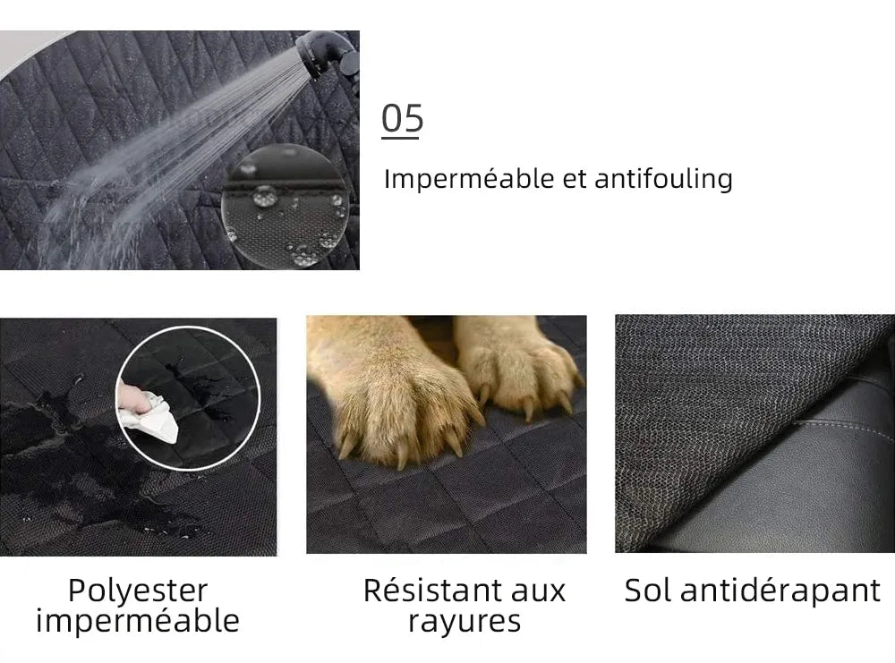 Waterproof Dog Car Seat Cover – Hammock with Mesh Window & Pocket