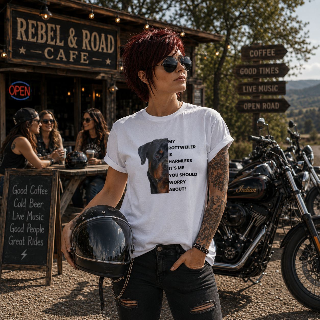 My Rottweiler’s Harmless, It’s Me You Should Worry About | Unisex Fitted T-Shirt