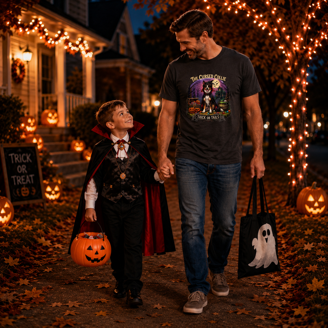 Das verfluchte Collie Halloween T-Shirt – Süßes oder Saures
