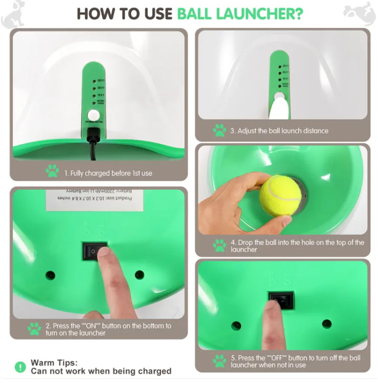 Automatic Dog Ball Launcher - Interactive Fetch Toy