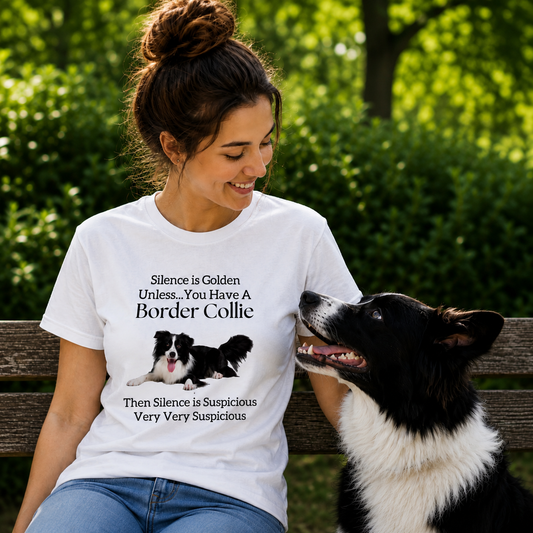 Schweigen ist Gold… Es sei denn, man hat einen Border Collie Unisex T-Shirt