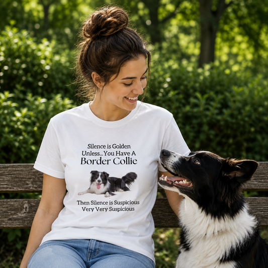 Silence Is Golden…Unless You Have a Border Collie Unisex T-Shirt
