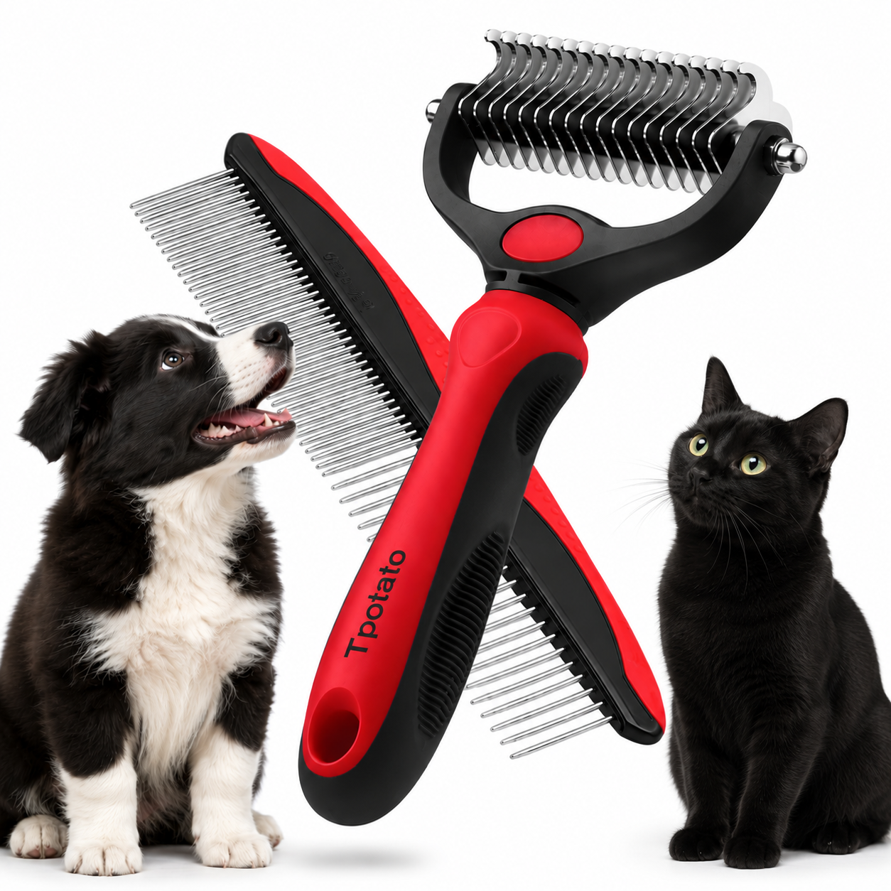 Pet Deshedding Brush – Reduce Shedding & Remove Loose Fur Easily