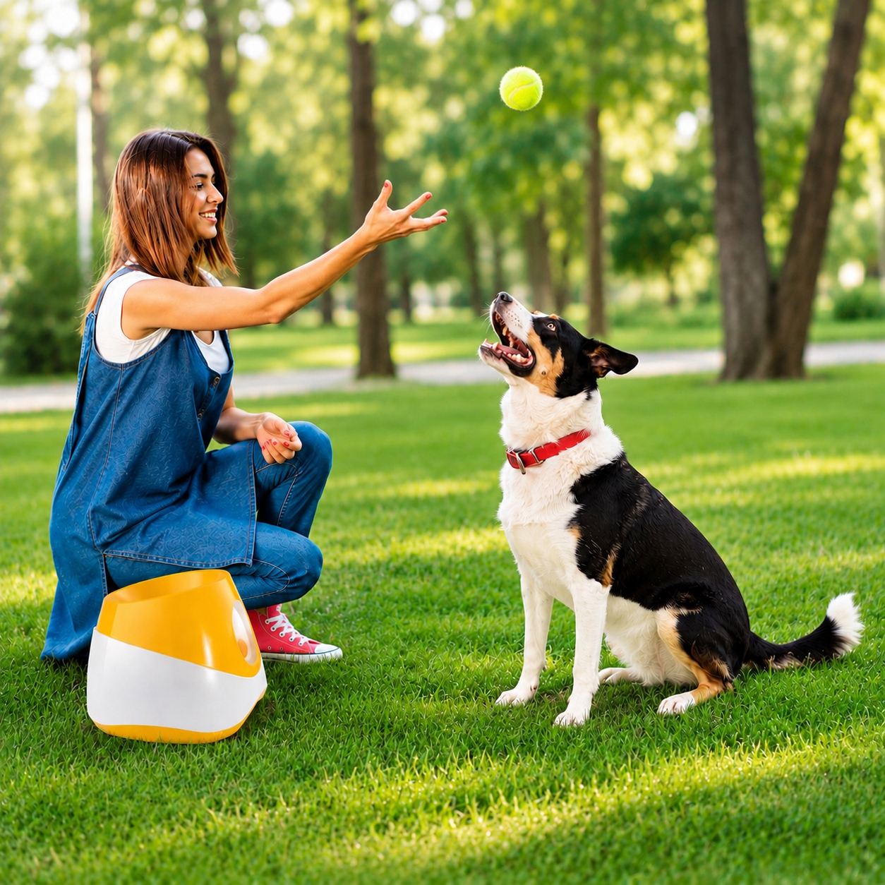 Automatic Dog Ball Launcher - Interactive Fetch Toy