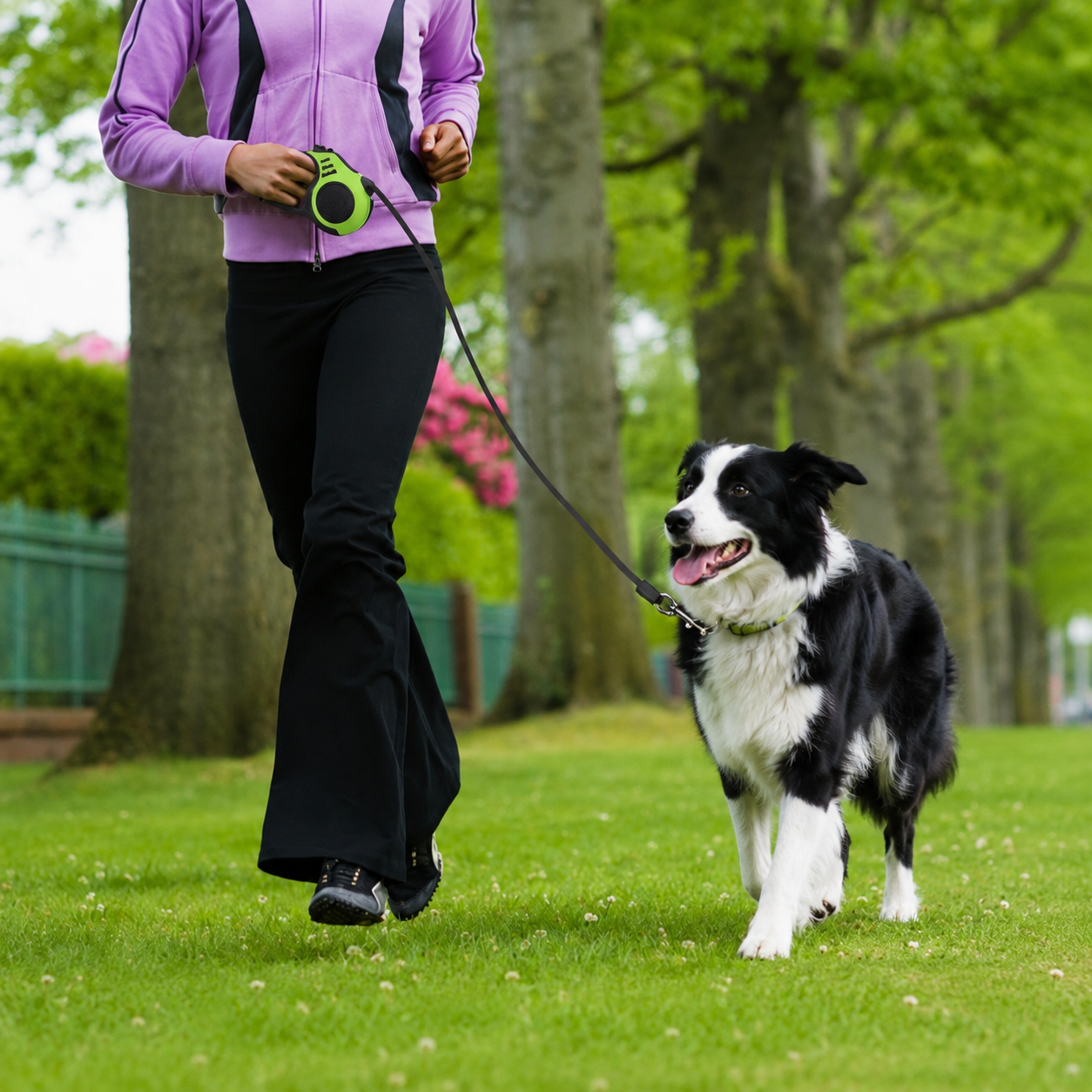 16.5FT Retractable Dog Lead | Tangle-Free Walking Leash