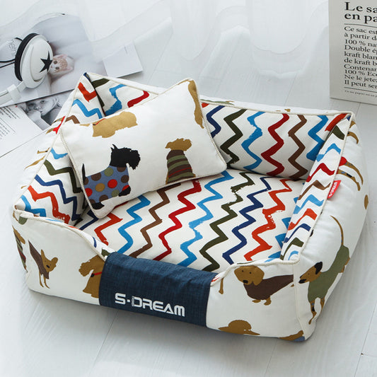 Grand tapis de couchage pour chien/chat, amovible et lavable